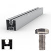 Profil aluminiu tip H 40x40mm 3.54M structura pentru montare sisteme fotovoltaice
