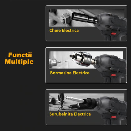 Pistol impact acumulator 380N.m electric 20V 4Ah Functii multiple 1/2